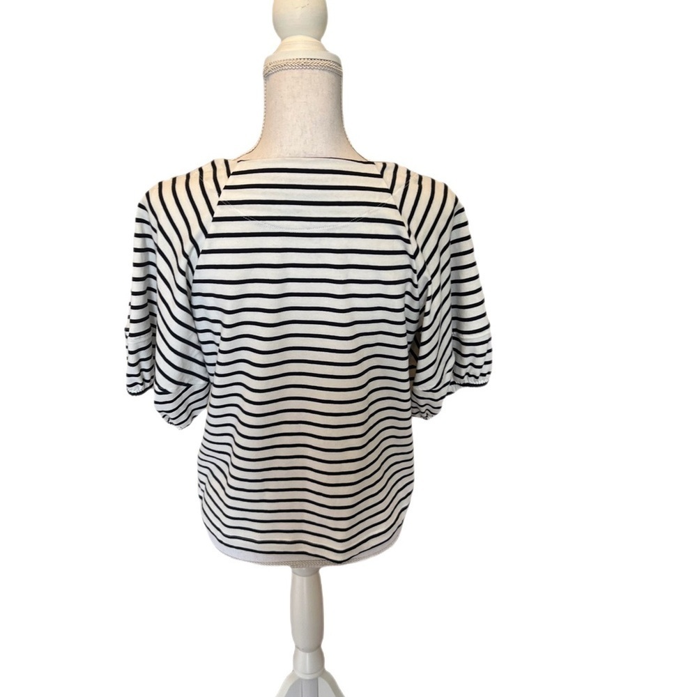🤩 NWOT Free Assembly Balloon Sleeve Stripe Top Size Small - Picture 3 of 7